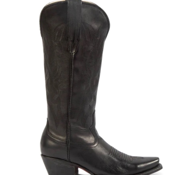 FREEBIRD woodland black leather cowgirl boots size 6 LIKE NEW - Picture 3 of 9